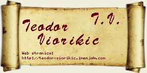 Teodor Viorikić vizit kartica